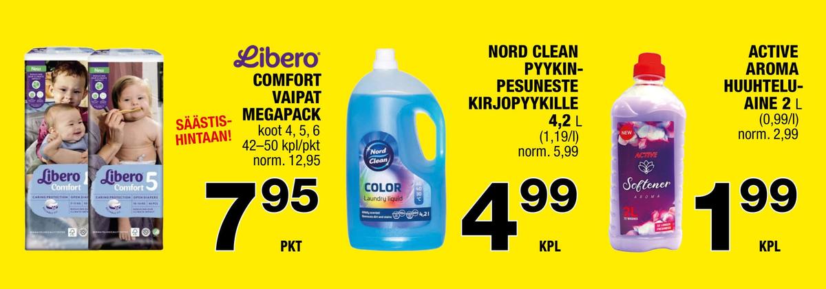 Katso ketjun Säästömarket tarjouslehti viikolta 28 sivustolla Viikkotarjoukset.fi. Löydät monia hyviä tarjouksia erilaisista tuotteista, esimerkiksi vaipat libero tai pyykinpesunesteet nord clean. Lue tarjouslehti täältä! Sivu 2