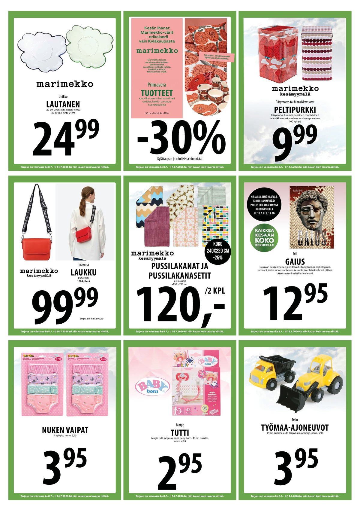 Katso ketjun Keskinen tarjouslehti viikolta 28 sivustolla Viikkotarjoukset.fi. Löydät monia hyviä tarjouksia erilaisista tuotteista. Lue tarjouslehti täältä! Sivu 15