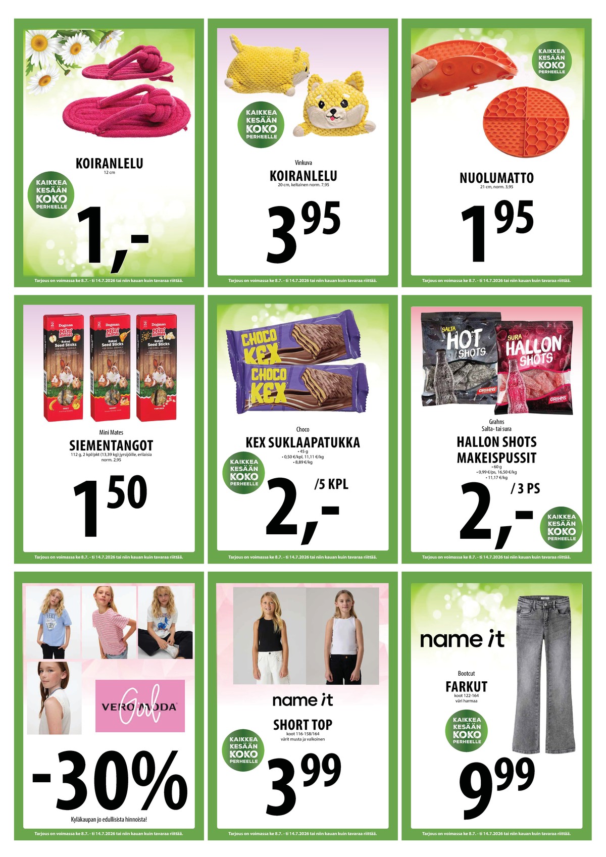 Katso ketjun Keskinen tarjouslehti viikolta 28 sivustolla Viikkotarjoukset.fi. Löydät monia hyviä tarjouksia erilaisista tuotteista. Lue tarjouslehti täältä! Sivu 19