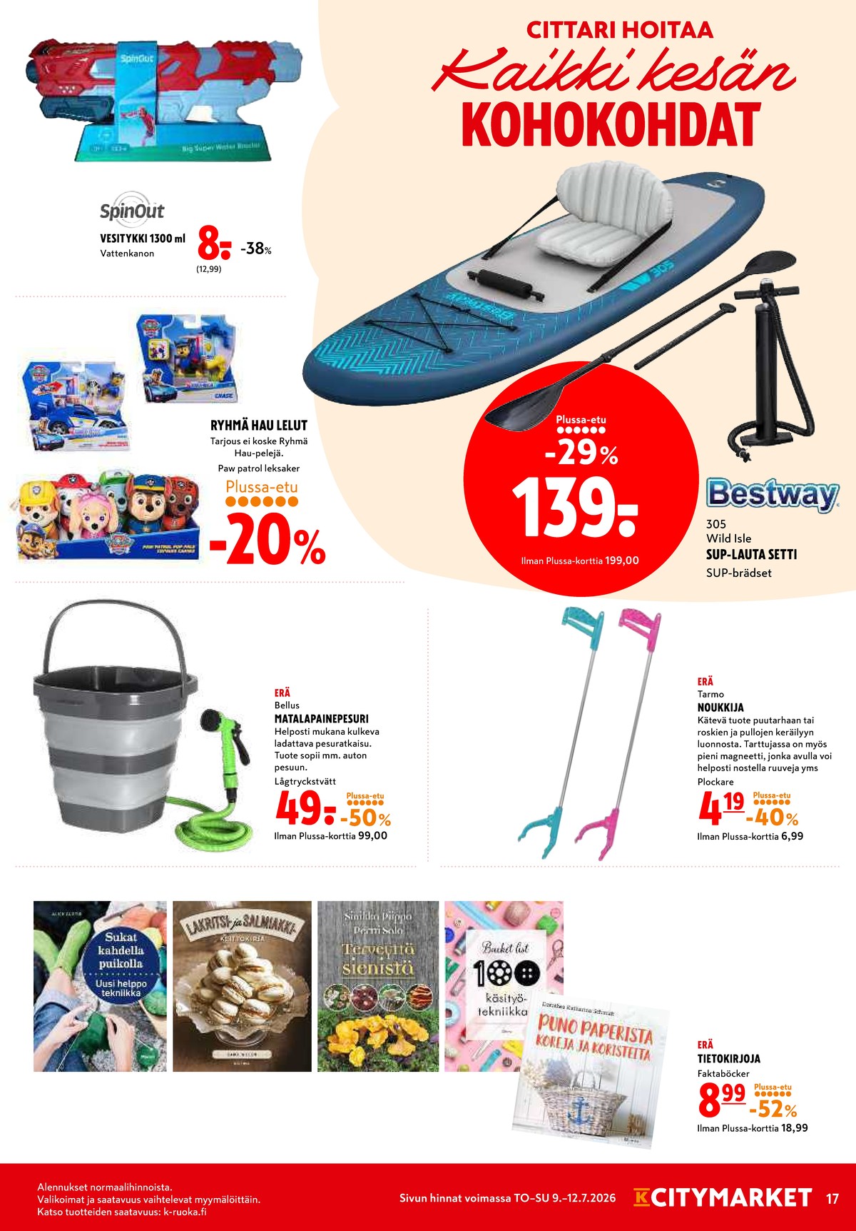 Katso ketjun K-Citymarket tarjouslehti viikolta 28 sivustolla Viikkotarjoukset.fi. Löydät monia hyviä tarjouksia erilaisista tuotteista. Lue tarjouslehti täältä! Sivu 17
