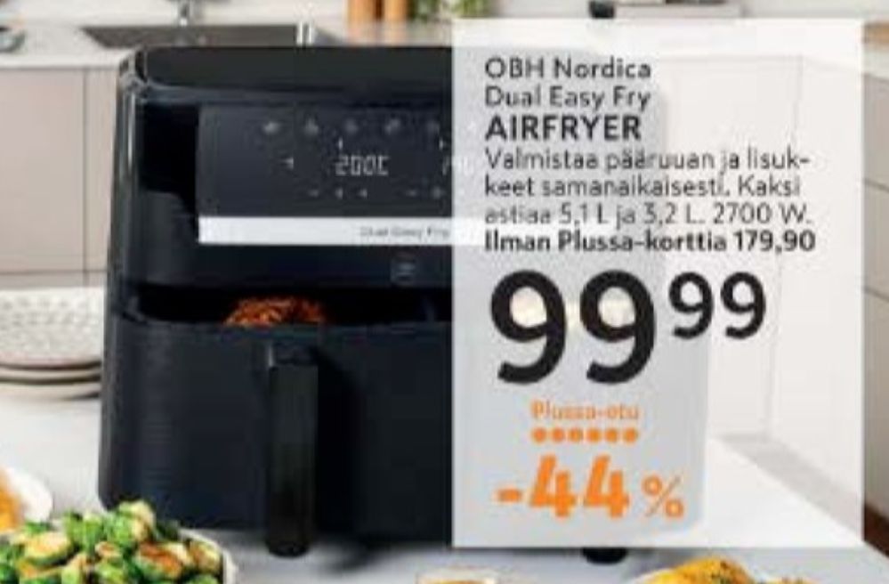 Tarjoukset ja hintavertailu haulla OBH Nordica, , Airfryer 0.000 kpl 1 kappale €99.99