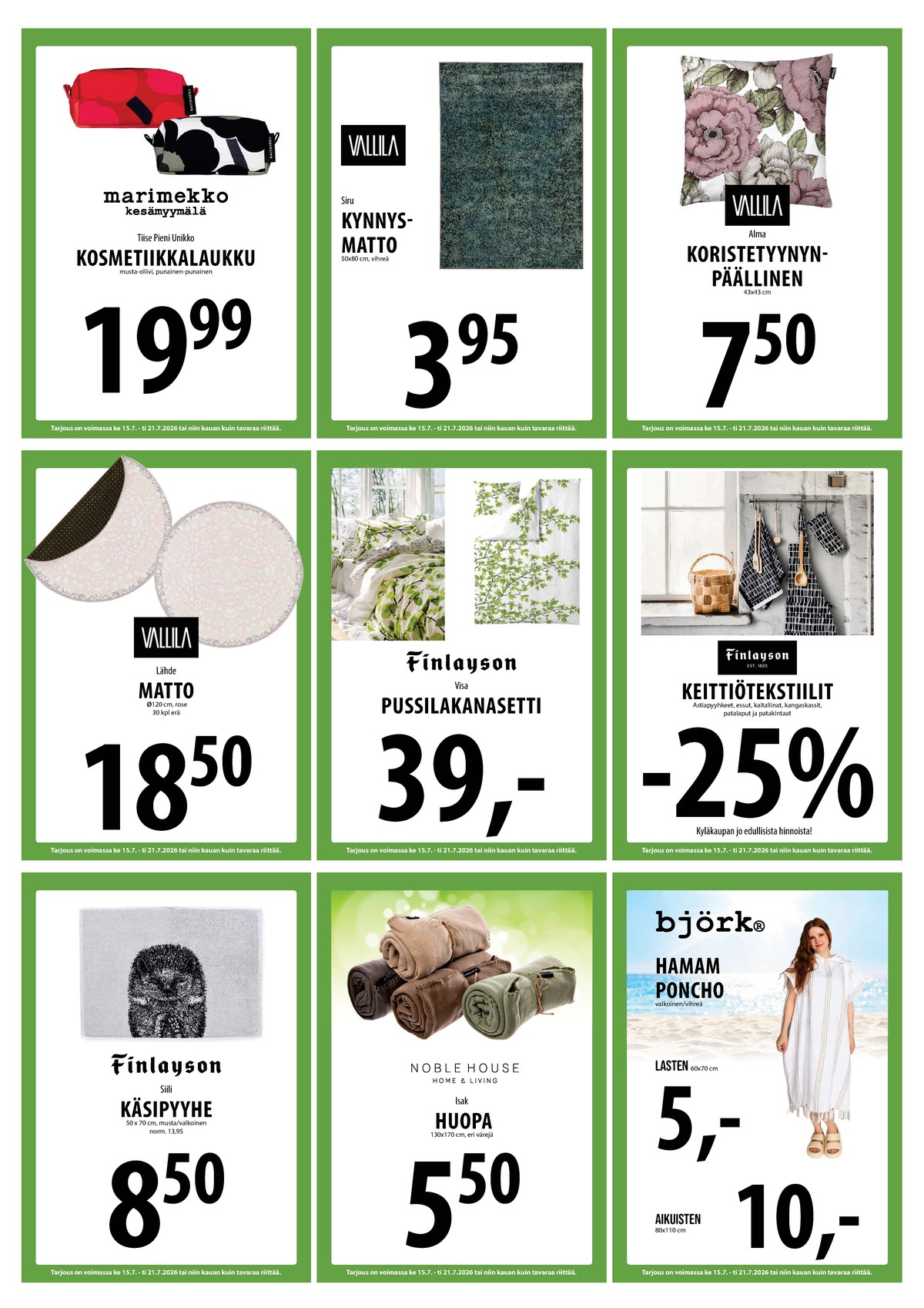 Katso ketjun Keskinen tarjouslehti viikolta 29 sivustolla Viikkotarjoukset.fi. Löydät monia hyviä tarjouksia erilaisista tuotteista. Lue tarjouslehti täältä! Sivu 17