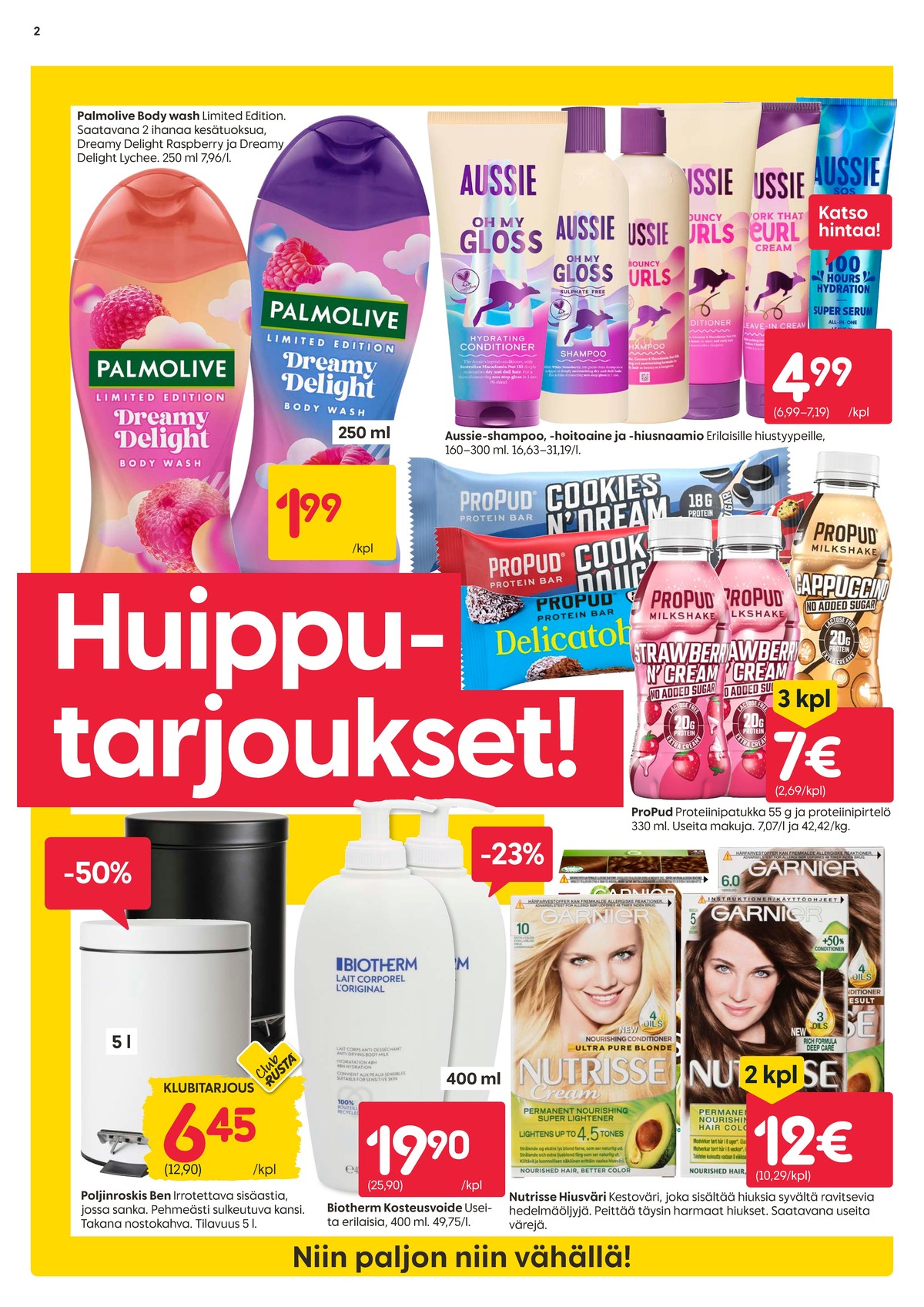 Katso ketjun Rusta tarjouslehti viikolta 3 sivustolla Viikkotarjoukset.fi. Löydät monia hyviä tarjouksia erilaisista tuotteista. Lue tarjouslehti täältä! Sivu 2