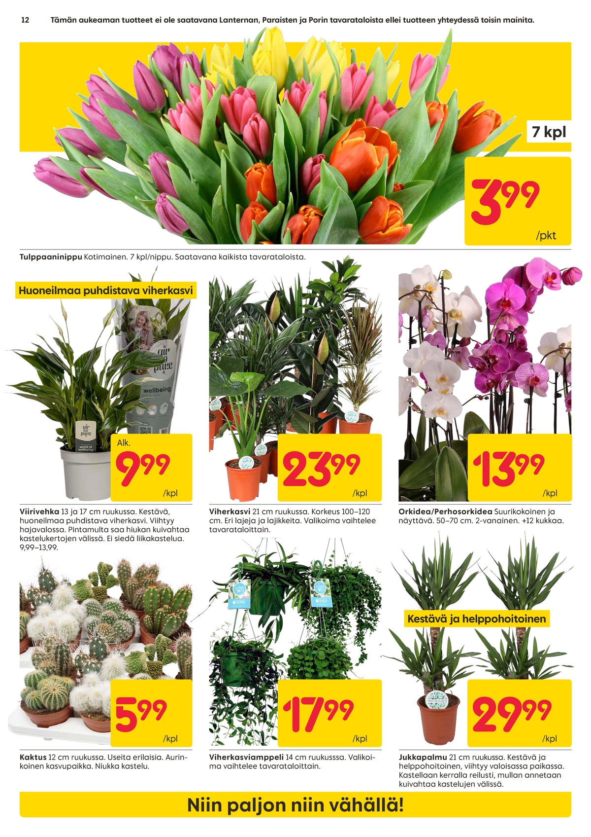 Katso ketjun Rusta tarjouslehti viikolta 3 sivustolla Viikkotarjoukset.fi. Löydät monia hyviä tarjouksia erilaisista tuotteista. Lue tarjouslehti täältä! Sivu 12