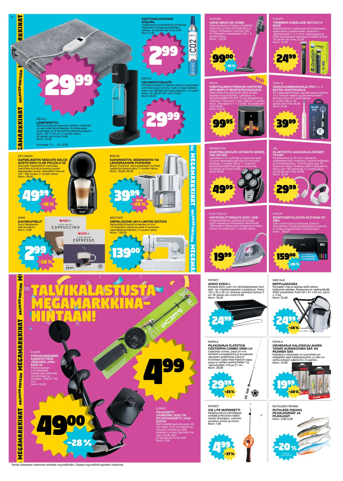 Katso ketjun Tokmanni tarjouslehti viikolta 3 sivustolla Viikkotarjoukset.fi. Löydät monia hyviä tarjouksia erilaisista tuotteista. Lue tarjouslehti täältä! Sivu 8