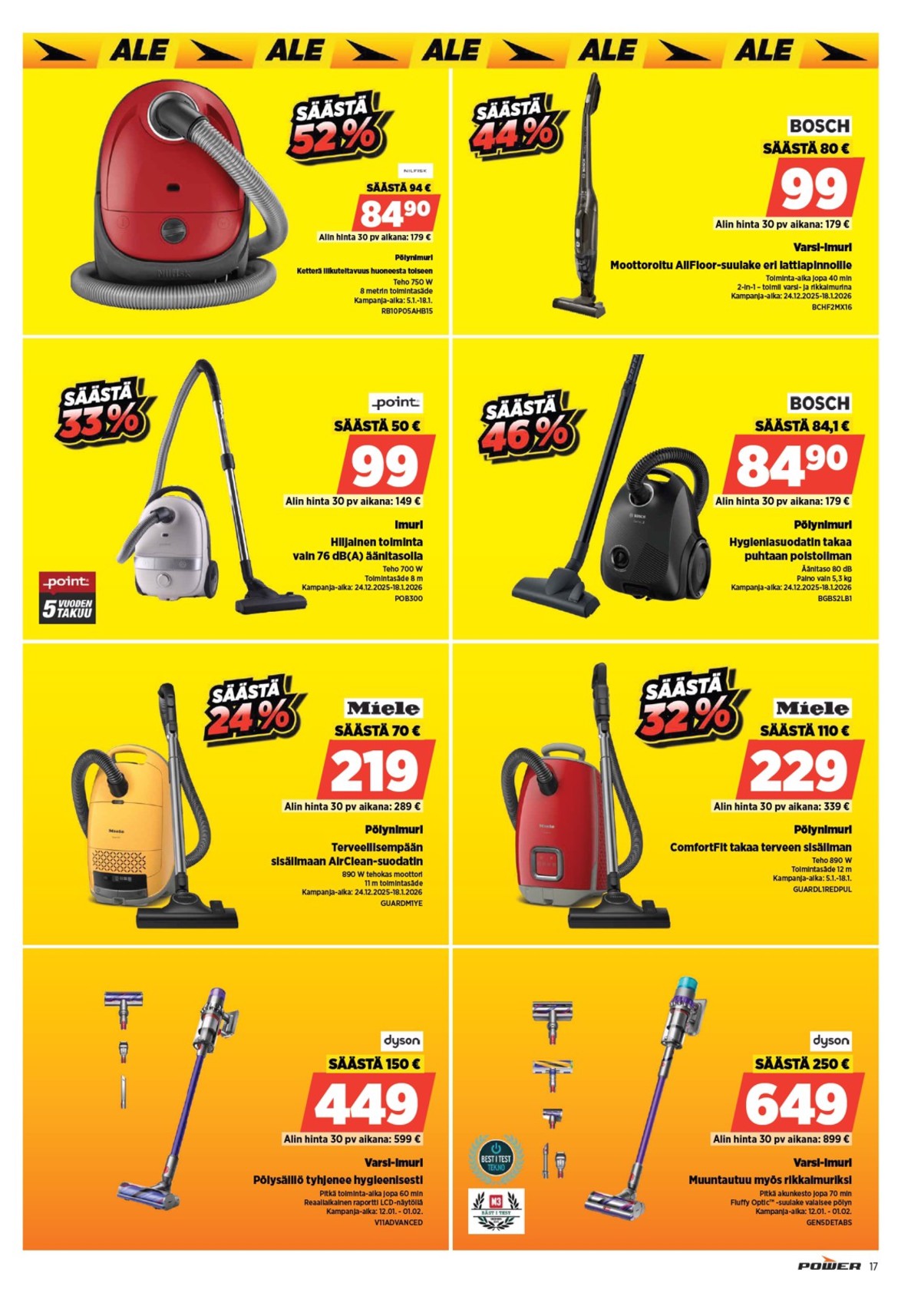 Katso ketjun Power tarjouslehti viikolta 3 sivustolla Viikkotarjoukset.fi. Löydät monia hyviä tarjouksia erilaisista tuotteista. Lue tarjouslehti täältä! Sivu 19