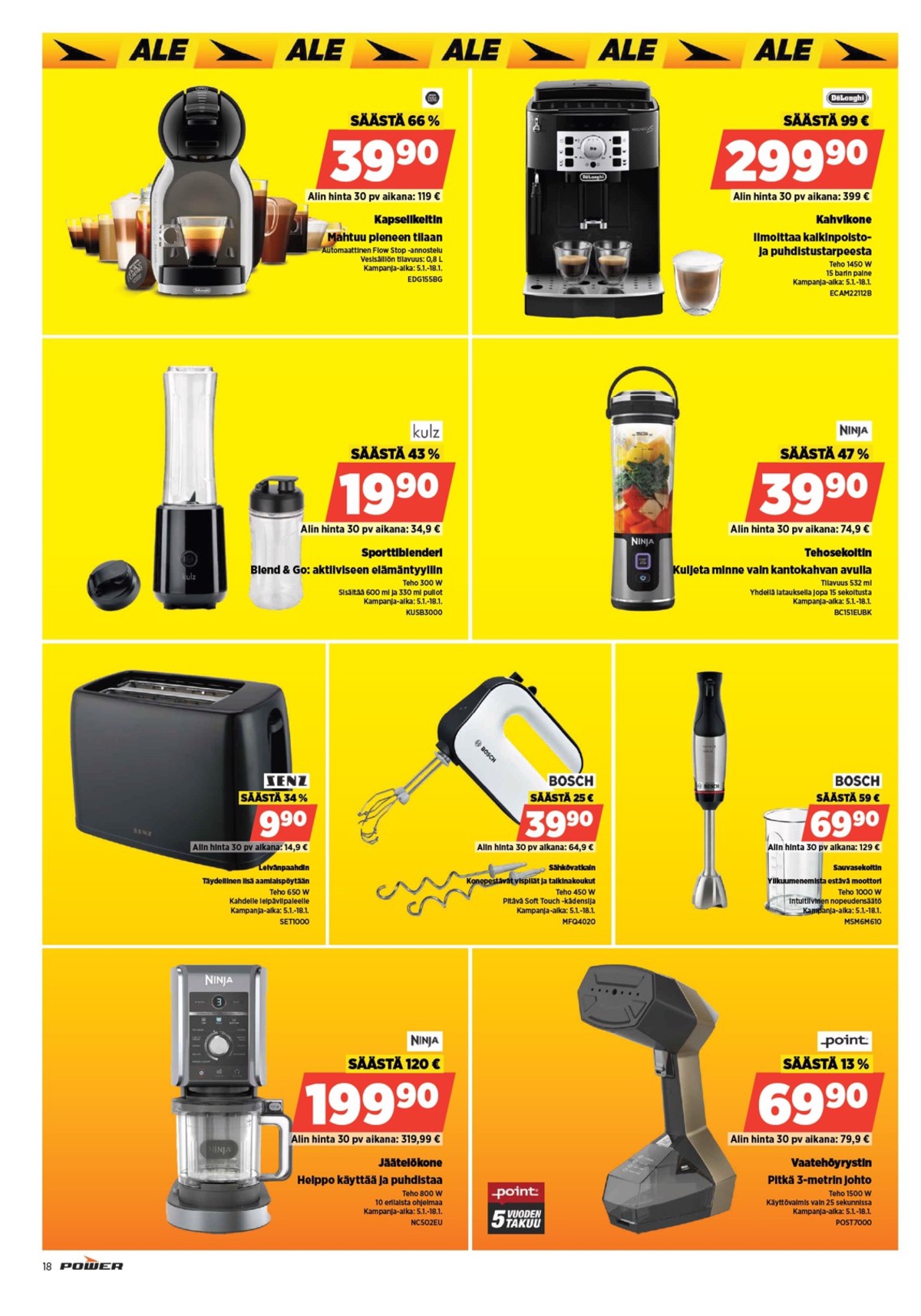 Katso ketjun Power tarjouslehti viikolta 3 sivustolla Viikkotarjoukset.fi. Löydät monia hyviä tarjouksia erilaisista tuotteista. Lue tarjouslehti täältä! Sivu 20