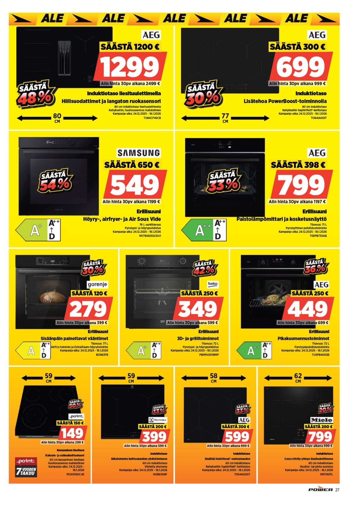Katso ketjun Power tarjouslehti viikolta 3 sivustolla Viikkotarjoukset.fi. Löydät monia hyviä tarjouksia erilaisista tuotteista. Lue tarjouslehti täältä! Sivu 29