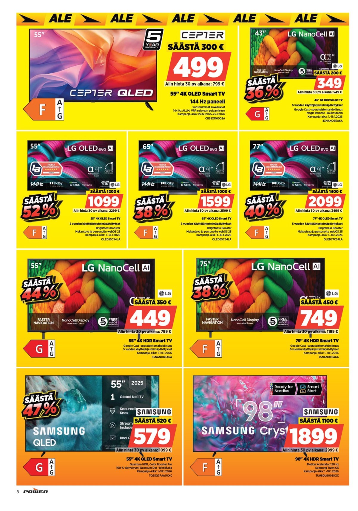 Katso ketjun Power tarjouslehti viikolta 3 sivustolla Viikkotarjoukset.fi. Löydät monia hyviä tarjouksia erilaisista tuotteista. Lue tarjouslehti täältä! Sivu 10