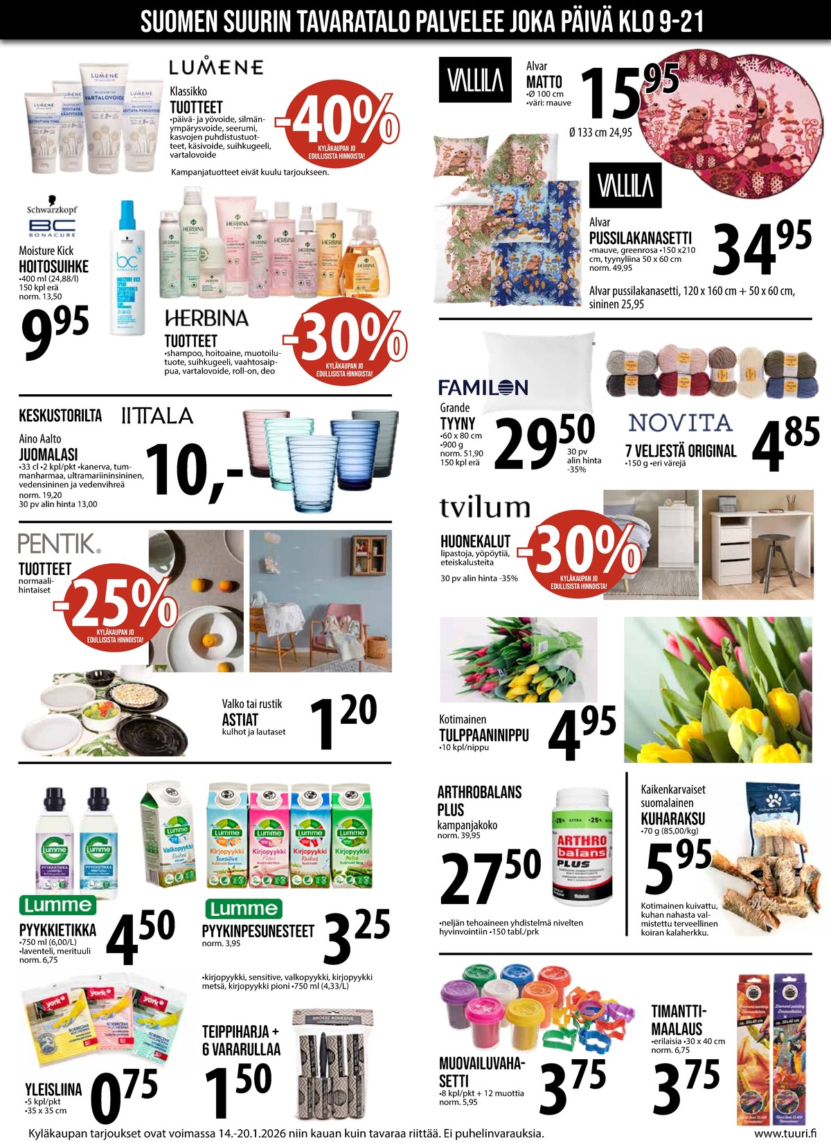 Katso ketjun Keskinen tarjouslehti viikolta 3 sivustolla Viikkotarjoukset.fi. Löydät monia hyviä tarjouksia erilaisista tuotteista. Lue tarjouslehti täältä! Sivu 2