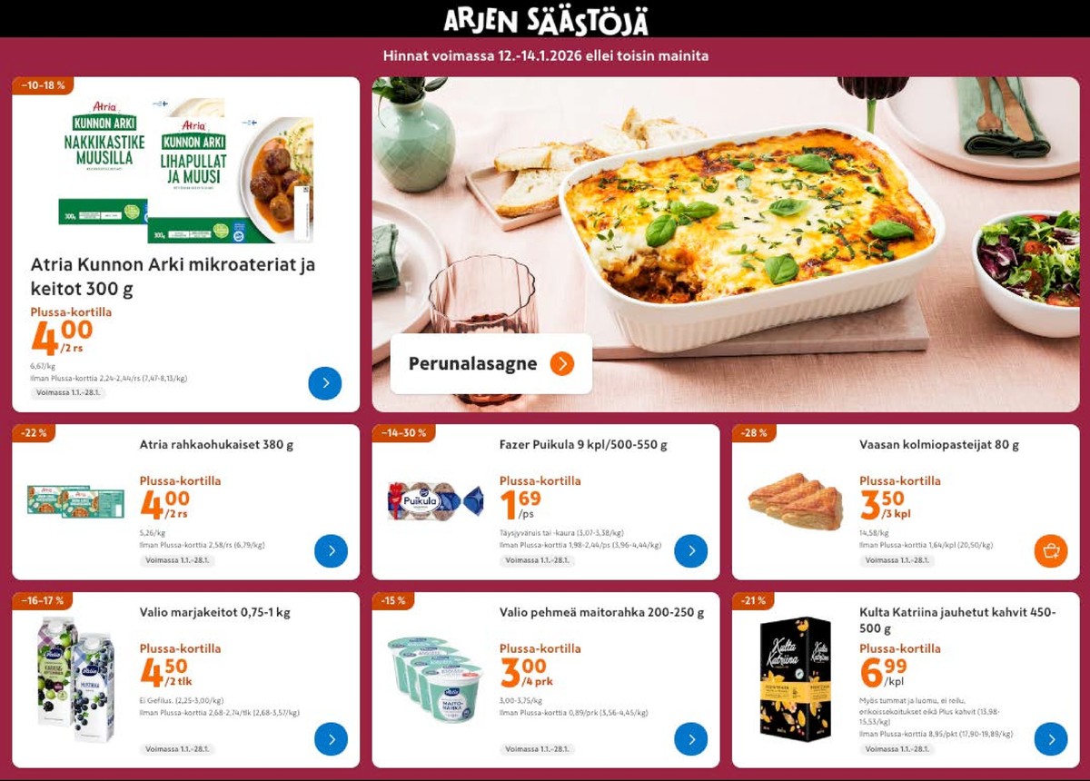 Katso ketjun K-Market tarjouslehti viikolta 3 sivustolla Viikkotarjoukset.fi. Löydät monia hyviä tarjouksia erilaisista tuotteista, esimerkiksi valmisruoat atria tai valmisruoat atria. Lue tarjouslehti täältä! Sivu 1