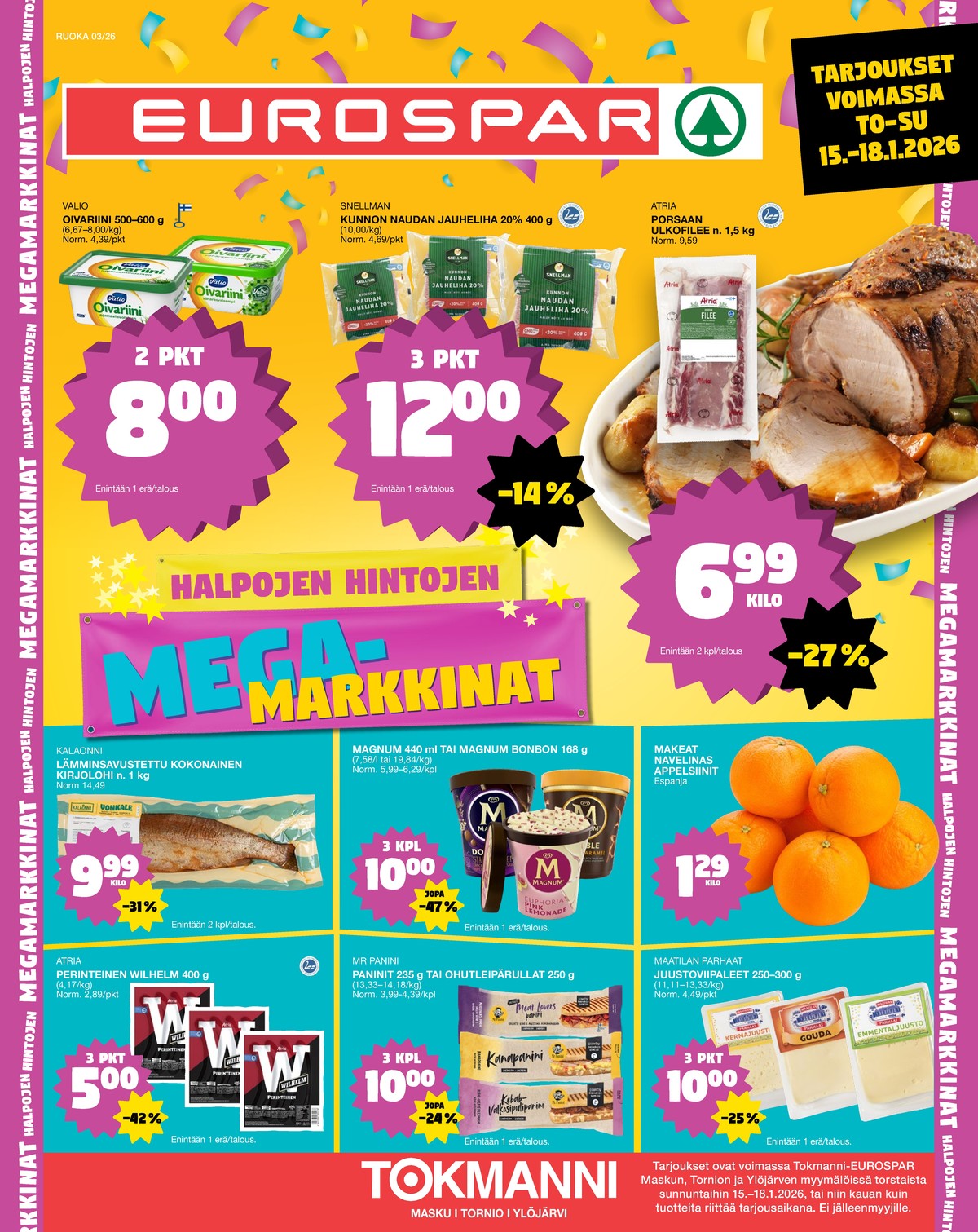 Katso ketjun Tokmanni tarjouslehti viikolta 3 sivustolla Viikkotarjoukset.fi. Löydät monia hyviä tarjouksia erilaisista tuotteista. Lue tarjouslehti täältä! Sivu 1