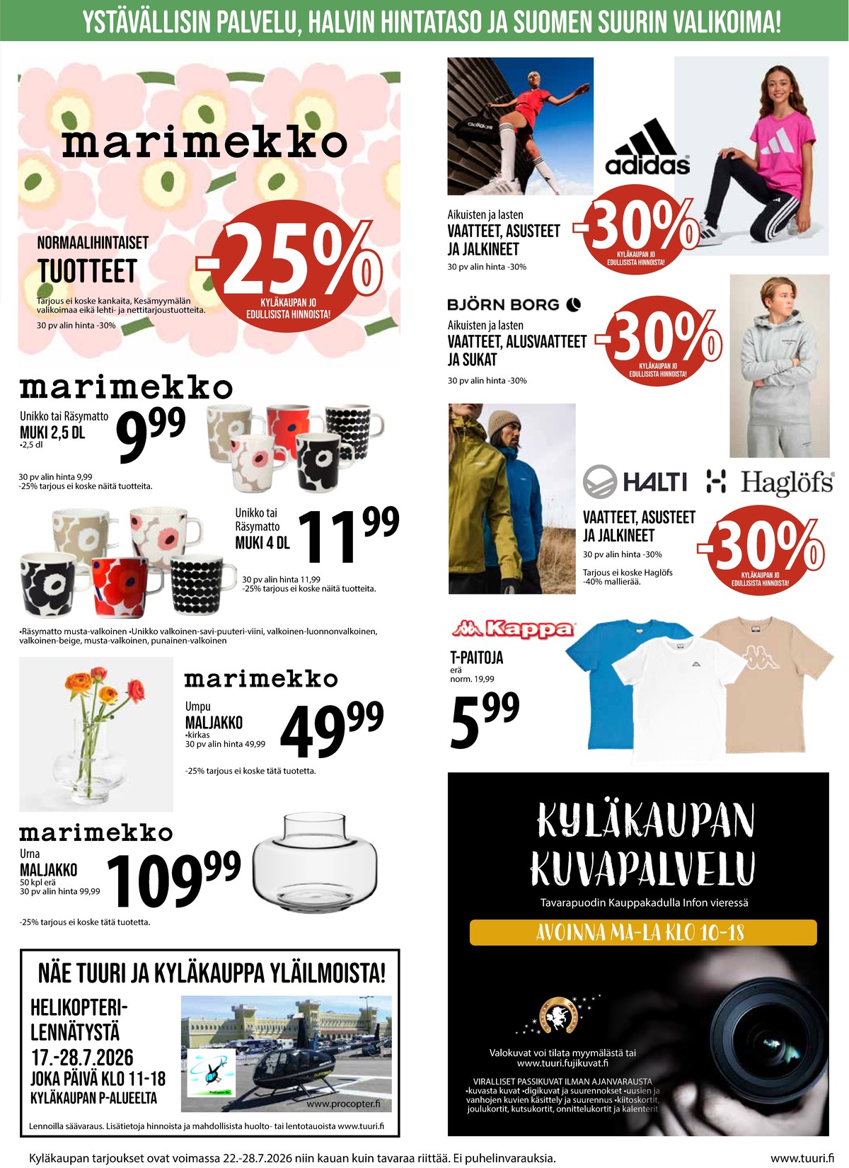 Katso ketjun Keskinen tarjouslehti viikolta 30 sivustolla Viikkotarjoukset.fi. Löydät monia hyviä tarjouksia erilaisista tuotteista. Lue tarjouslehti täältä! Sivu 6