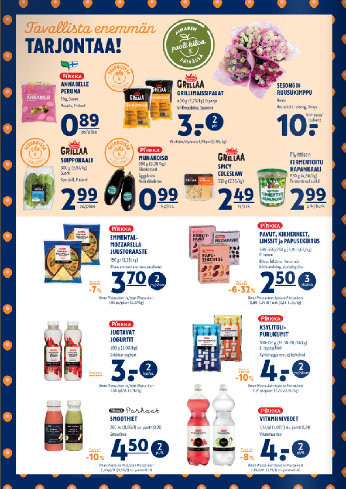 Katso ketjun K-Supermarket tarjouslehti viikolta 30 sivustolla Viikkotarjoukset.fi. Löydät monia hyviä tarjouksia erilaisista tuotteista. Lue tarjouslehti täältä! Sivu 2