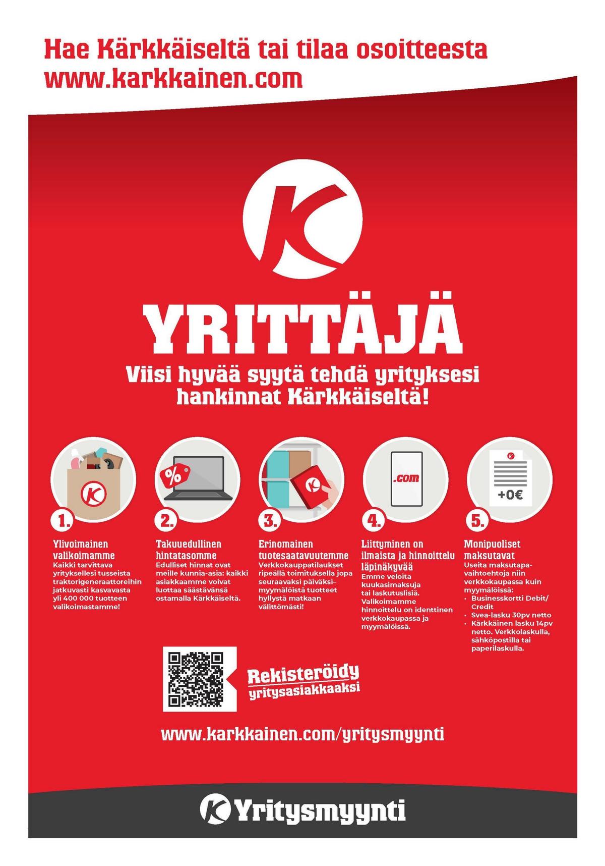 Katso ketjun Kärkkäinen tarjouslehti viikolta 31 sivustolla Viikkotarjoukset.fi. Löydät monia hyviä tarjouksia erilaisista tuotteista. Lue tarjouslehti täältä! Sivu 27