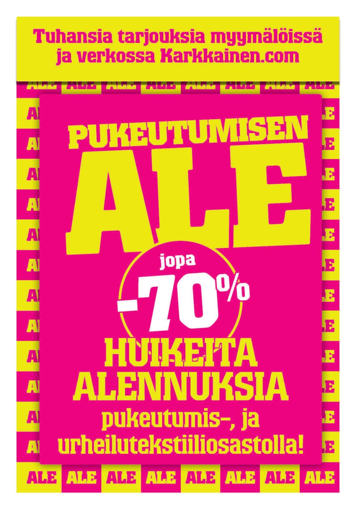 Katso ketjun Kärkkäinen tarjouslehti viikolta 31 sivustolla Viikkotarjoukset.fi. Löydät monia hyviä tarjouksia erilaisista tuotteista. Lue tarjouslehti täältä! Sivu 8