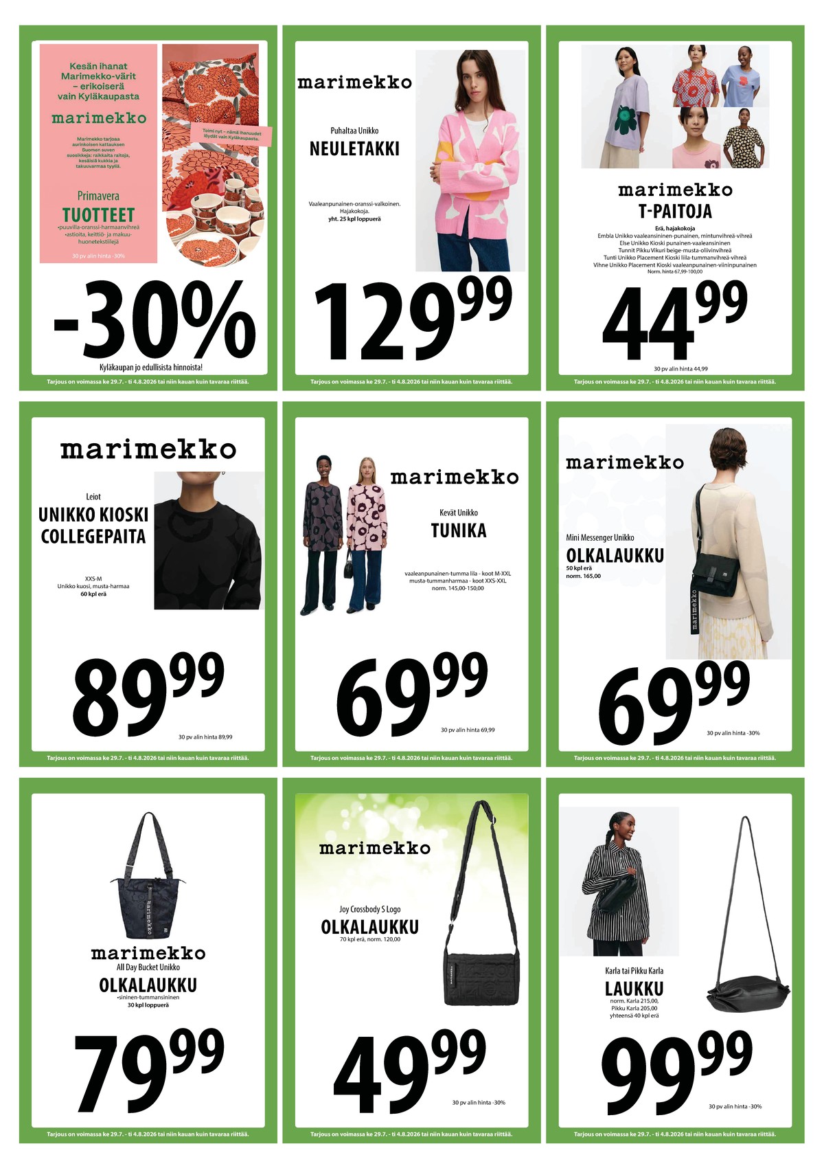 Katso ketjun Keskinen tarjouslehti viikolta 31 sivustolla Viikkotarjoukset.fi. Löydät monia hyviä tarjouksia erilaisista tuotteista. Lue tarjouslehti täältä! Sivu 11