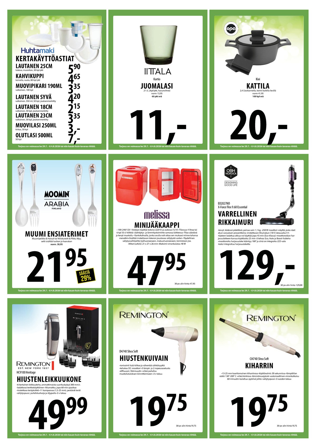 Katso ketjun Keskinen tarjouslehti viikolta 31 sivustolla Viikkotarjoukset.fi. Löydät monia hyviä tarjouksia erilaisista tuotteista. Lue tarjouslehti täältä! Sivu 15