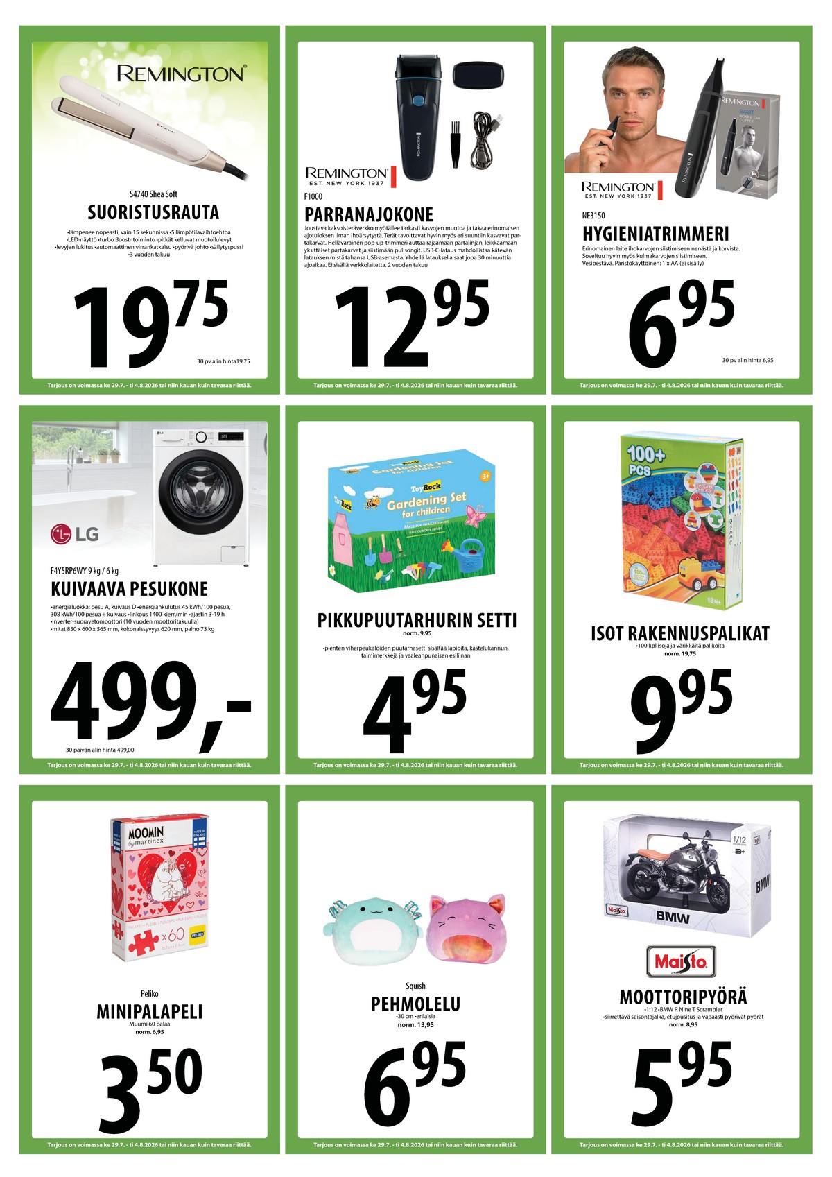 Katso ketjun Keskinen tarjouslehti viikolta 31 sivustolla Viikkotarjoukset.fi. Löydät monia hyviä tarjouksia erilaisista tuotteista. Lue tarjouslehti täältä! Sivu 16