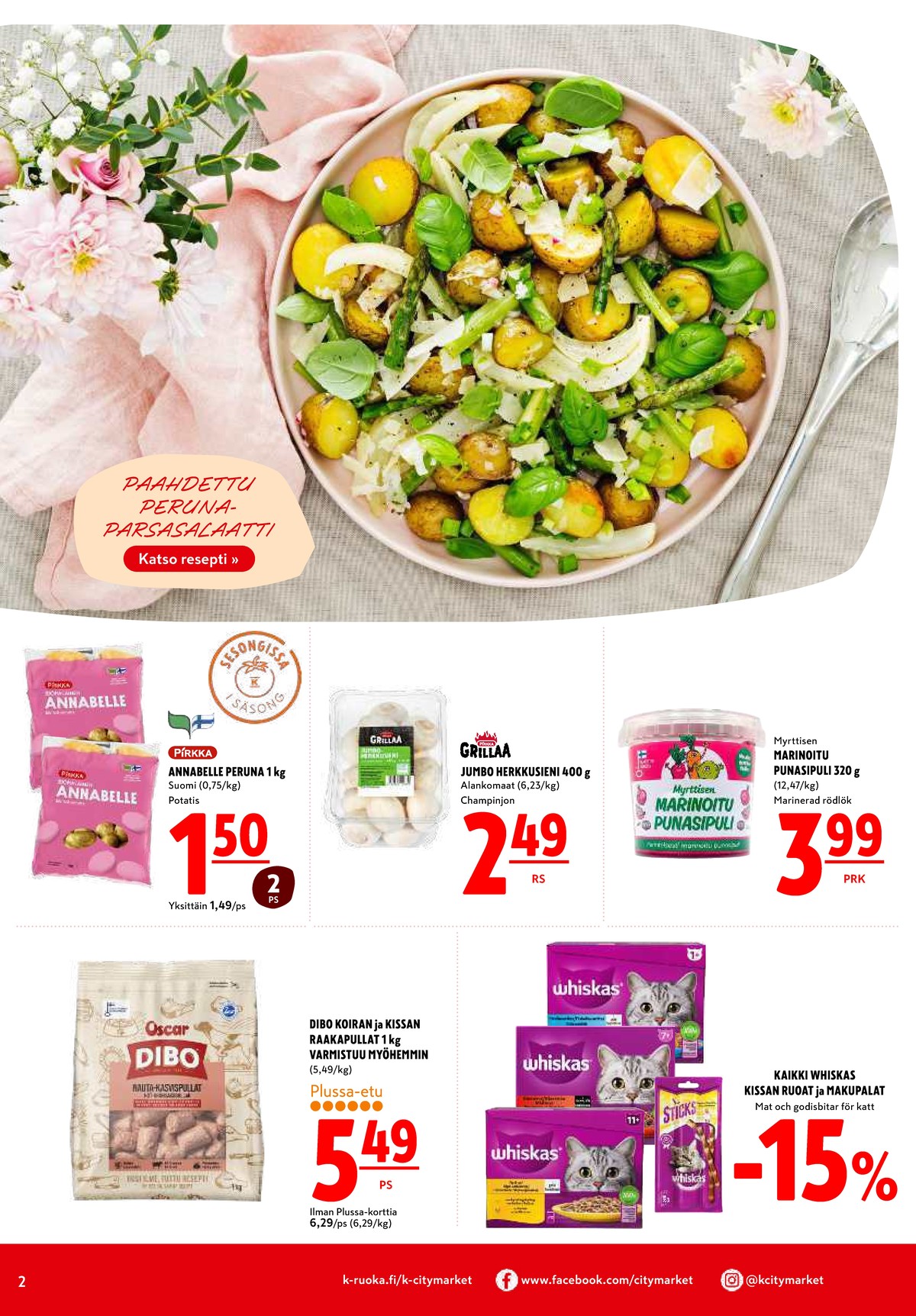 Katso ketjun K-Citymarket tarjouslehti viikolta 31 sivustolla Viikkotarjoukset.fi. Löydät monia hyviä tarjouksia erilaisista tuotteista. Lue tarjouslehti täältä! Sivu 2