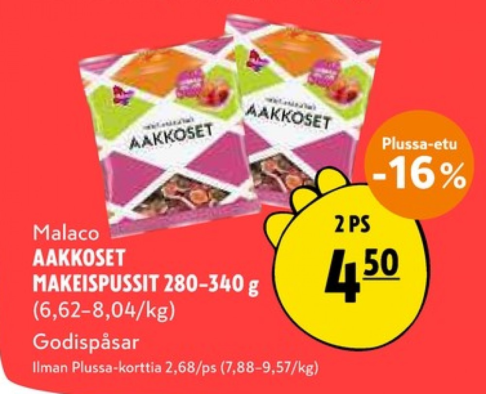 Tarjoukset ja hintavertailu haulla Aakkoset, , Aakkoset hedelmä 0.280 kg 2 Pussi €4.50