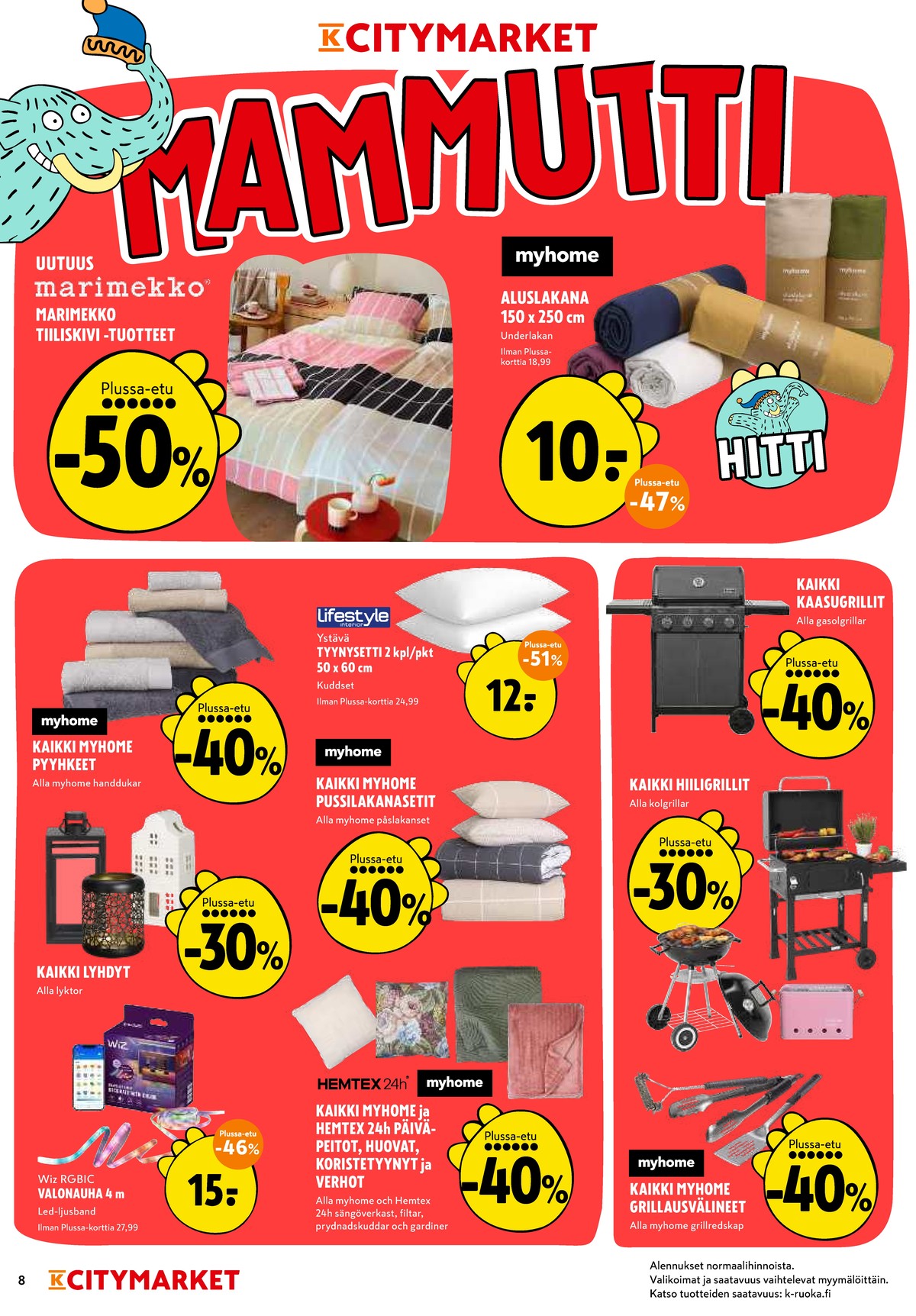 Katso ketjun K-Citymarket tarjouslehti viikolta 32 sivustolla Viikkotarjoukset.fi. Löydät monia hyviä tarjouksia erilaisista tuotteista. Lue tarjouslehti täältä! Sivu 8