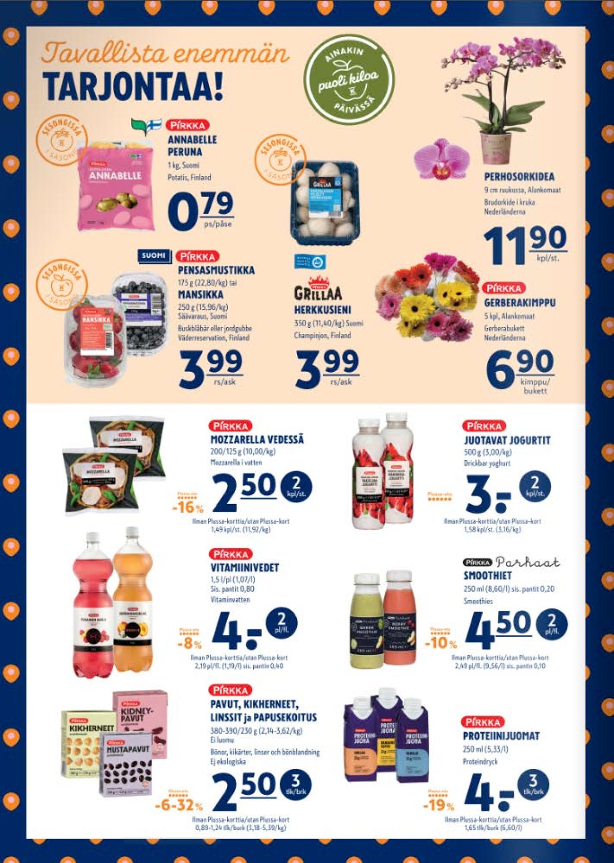 Katso ketjun K-Supermarket tarjouslehti viikolta 32 sivustolla Viikkotarjoukset.fi. Löydät monia hyviä tarjouksia erilaisista tuotteista. Lue tarjouslehti täältä! Sivu 2