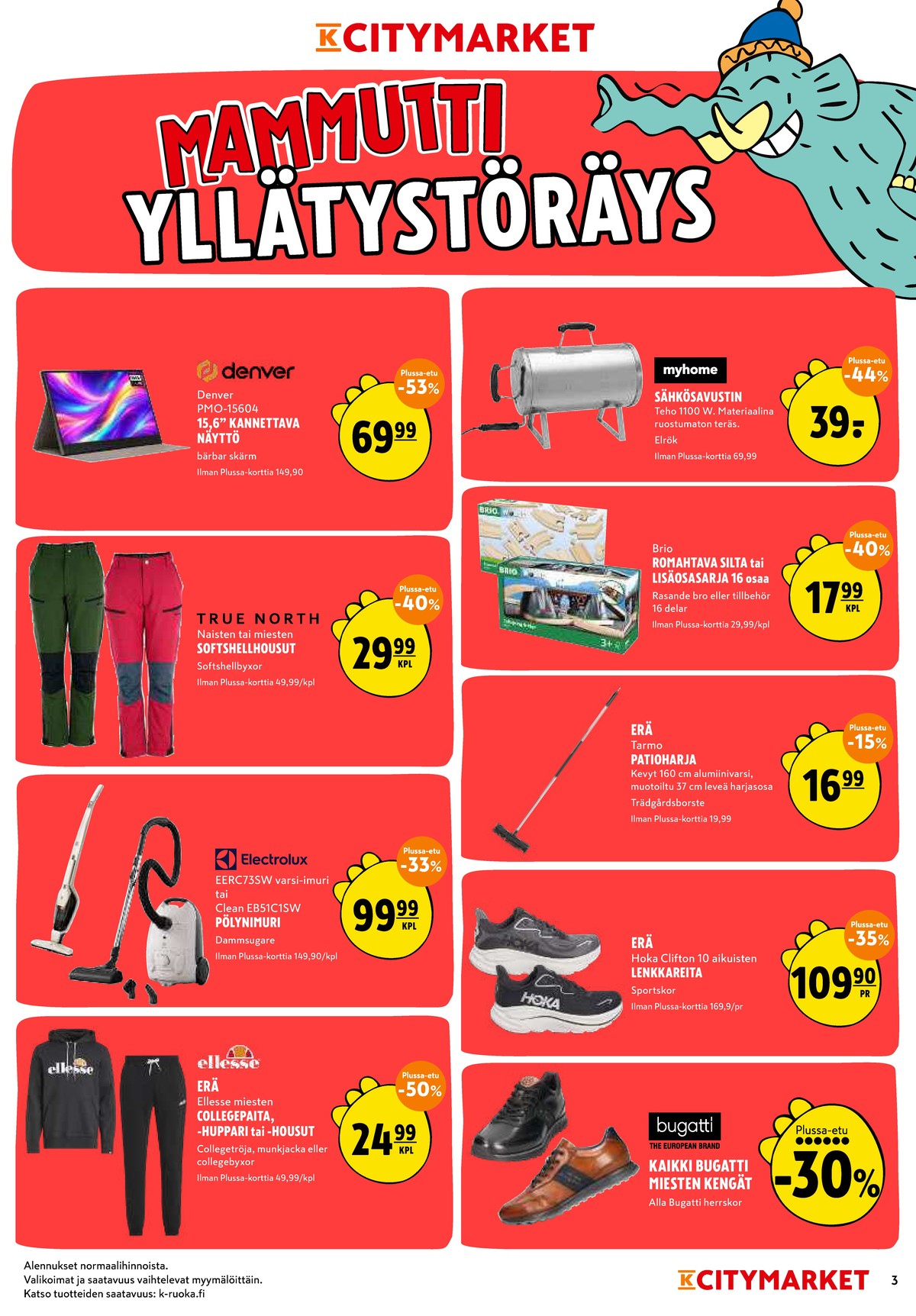 Katso ketjun K-Citymarket tarjouslehti viikolta 32 sivustolla Viikkotarjoukset.fi. Löydät monia hyviä tarjouksia erilaisista tuotteista. Lue tarjouslehti täältä! Sivu 3