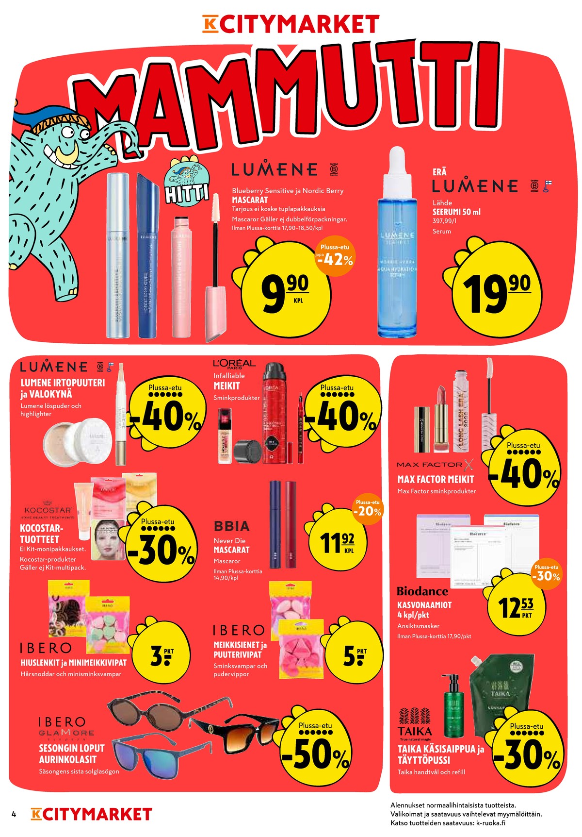 Katso ketjun K-Citymarket tarjouslehti viikolta 32 sivustolla Viikkotarjoukset.fi. Löydät monia hyviä tarjouksia erilaisista tuotteista. Lue tarjouslehti täältä! Sivu 4
