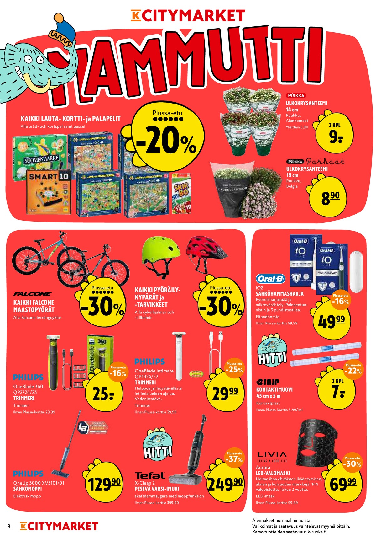 Katso ketjun K-Citymarket tarjouslehti viikolta 32 sivustolla Viikkotarjoukset.fi. Löydät monia hyviä tarjouksia erilaisista tuotteista. Lue tarjouslehti täältä! Sivu 8