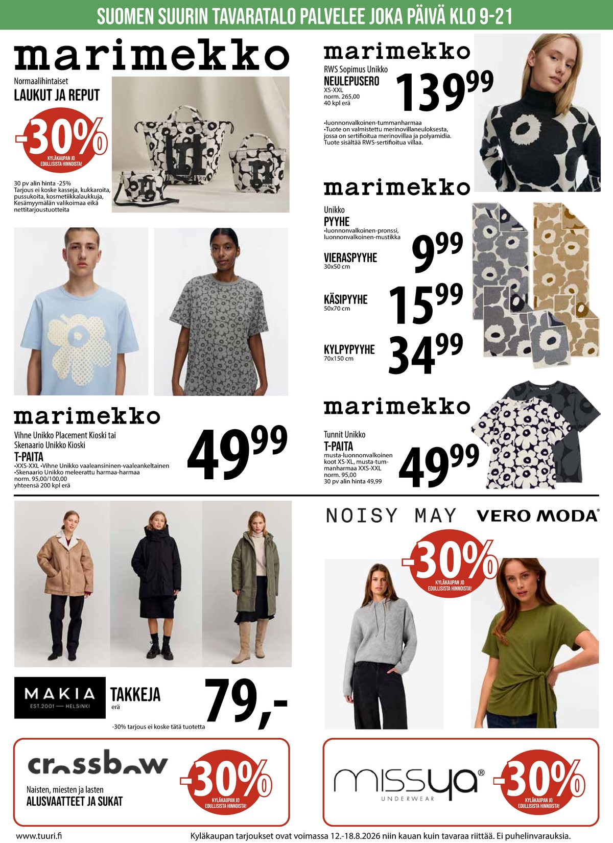 Katso ketjun Keskinen tarjouslehti viikolta 33 sivustolla Viikkotarjoukset.fi. Löydät monia hyviä tarjouksia erilaisista tuotteista. Lue tarjouslehti täältä! Sivu 3