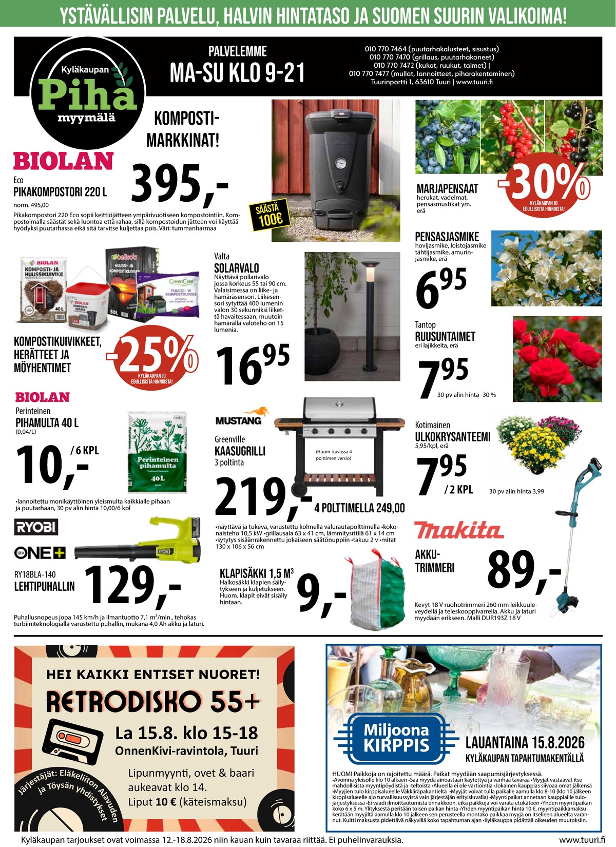 Katso ketjun Keskinen tarjouslehti viikolta 33 sivustolla Viikkotarjoukset.fi. Löydät monia hyviä tarjouksia erilaisista tuotteista. Lue tarjouslehti täältä! Sivu 6