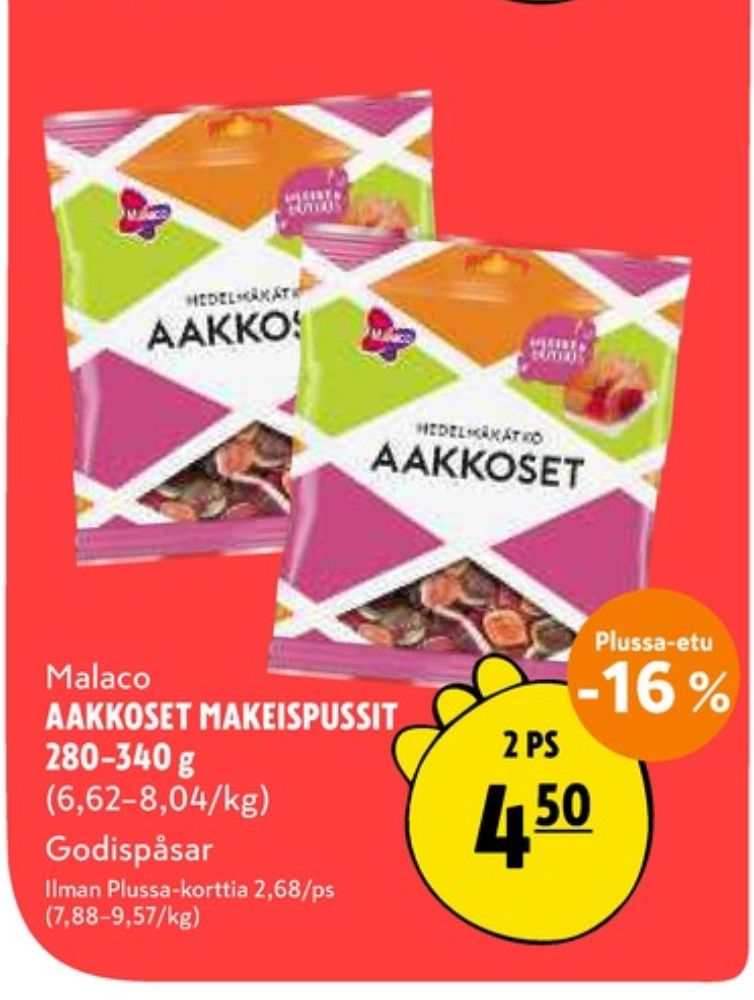 Tarjoukset ja hintavertailu haulla Aakkoset, , Aakkoset hedelmä 0.280 kg 2 Pussi €4.50