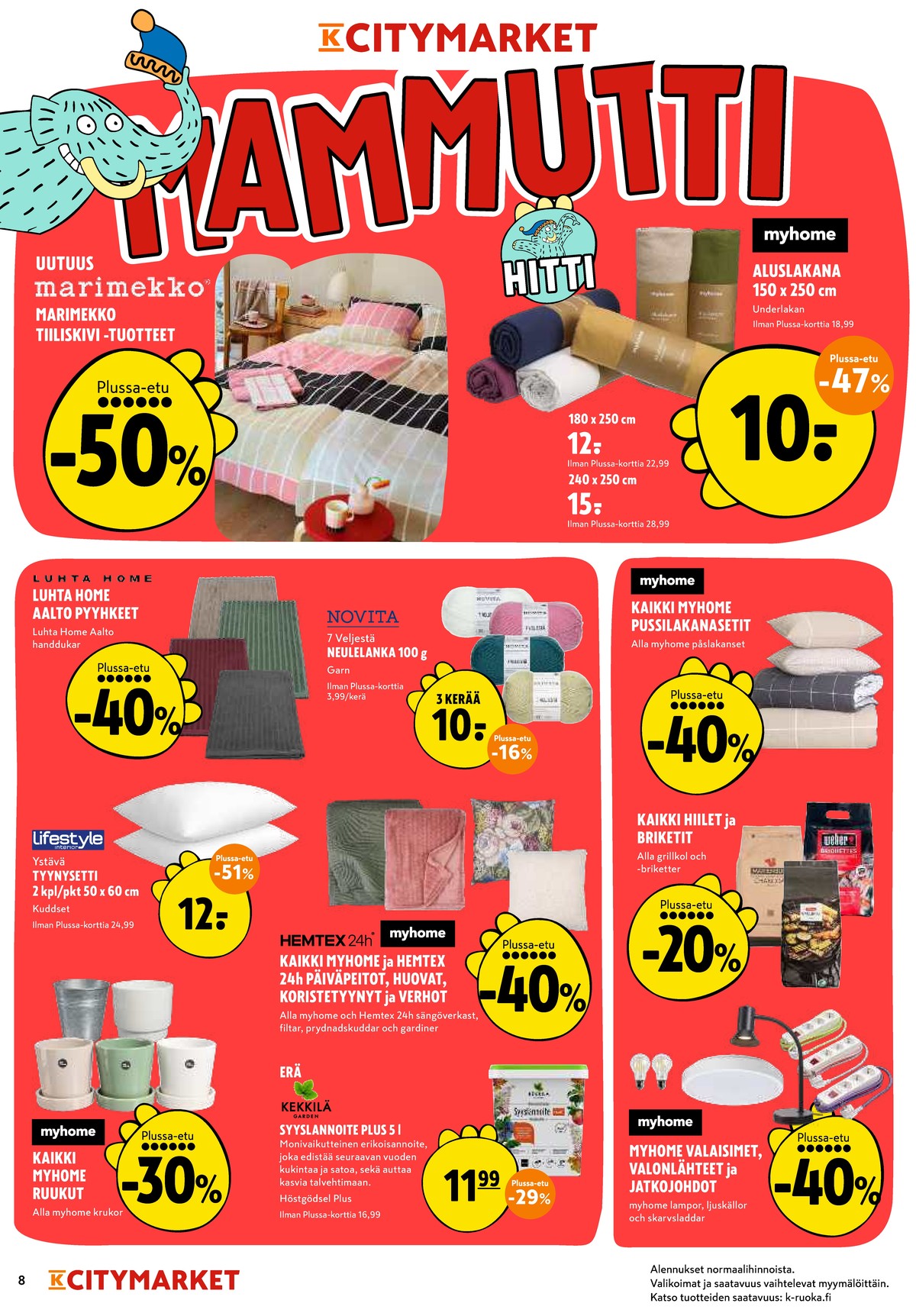 Katso ketjun K-Citymarket tarjouslehti viikolta 33 sivustolla Viikkotarjoukset.fi. Löydät monia hyviä tarjouksia erilaisista tuotteista. Lue tarjouslehti täältä! Sivu 8
