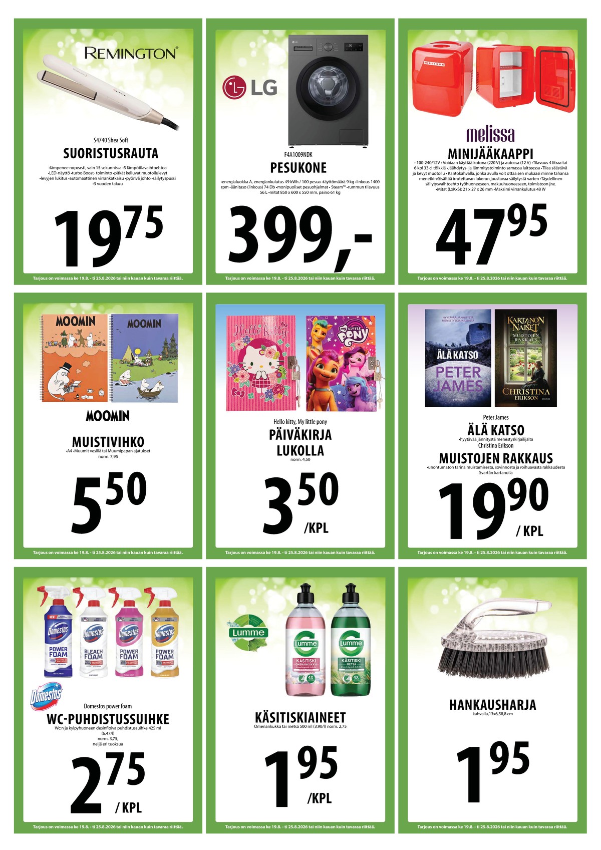 Katso ketjun Keskinen tarjouslehti viikolta 34 sivustolla Viikkotarjoukset.fi. Löydät monia hyviä tarjouksia erilaisista tuotteista. Lue tarjouslehti täältä! Sivu 16