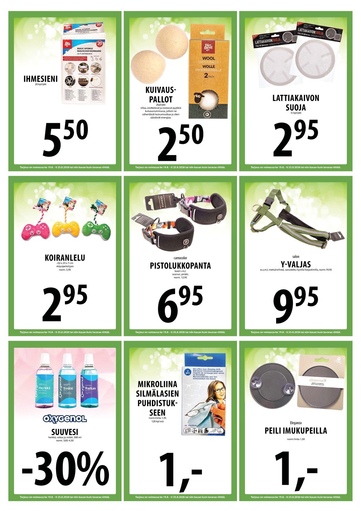 Katso ketjun Keskinen tarjouslehti viikolta 34 sivustolla Viikkotarjoukset.fi. Löydät monia hyviä tarjouksia erilaisista tuotteista. Lue tarjouslehti täältä! Sivu 17