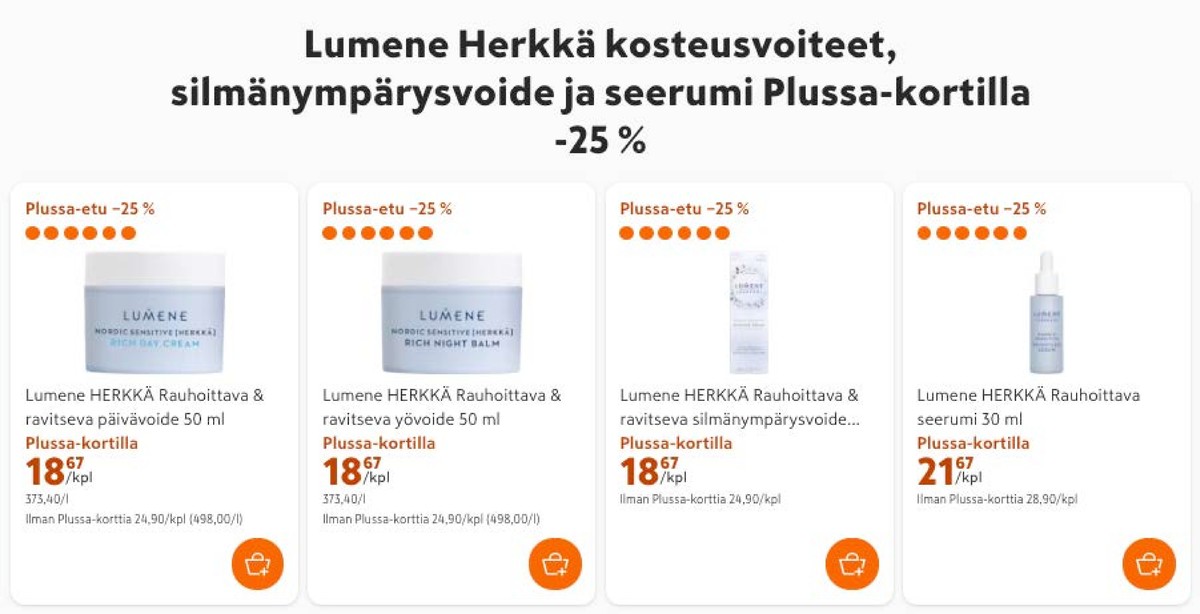 Katso ketjun K-Citymarket tarjouslehti viikolta 35 sivustolla Viikkotarjoukset.fi. Löydät monia hyviä tarjouksia erilaisista tuotteista, esimerkiksi kosteusvoiteet herkkä tai kosteusvoiteet herkkä. Lue tarjouslehti täältä! Sivu 4