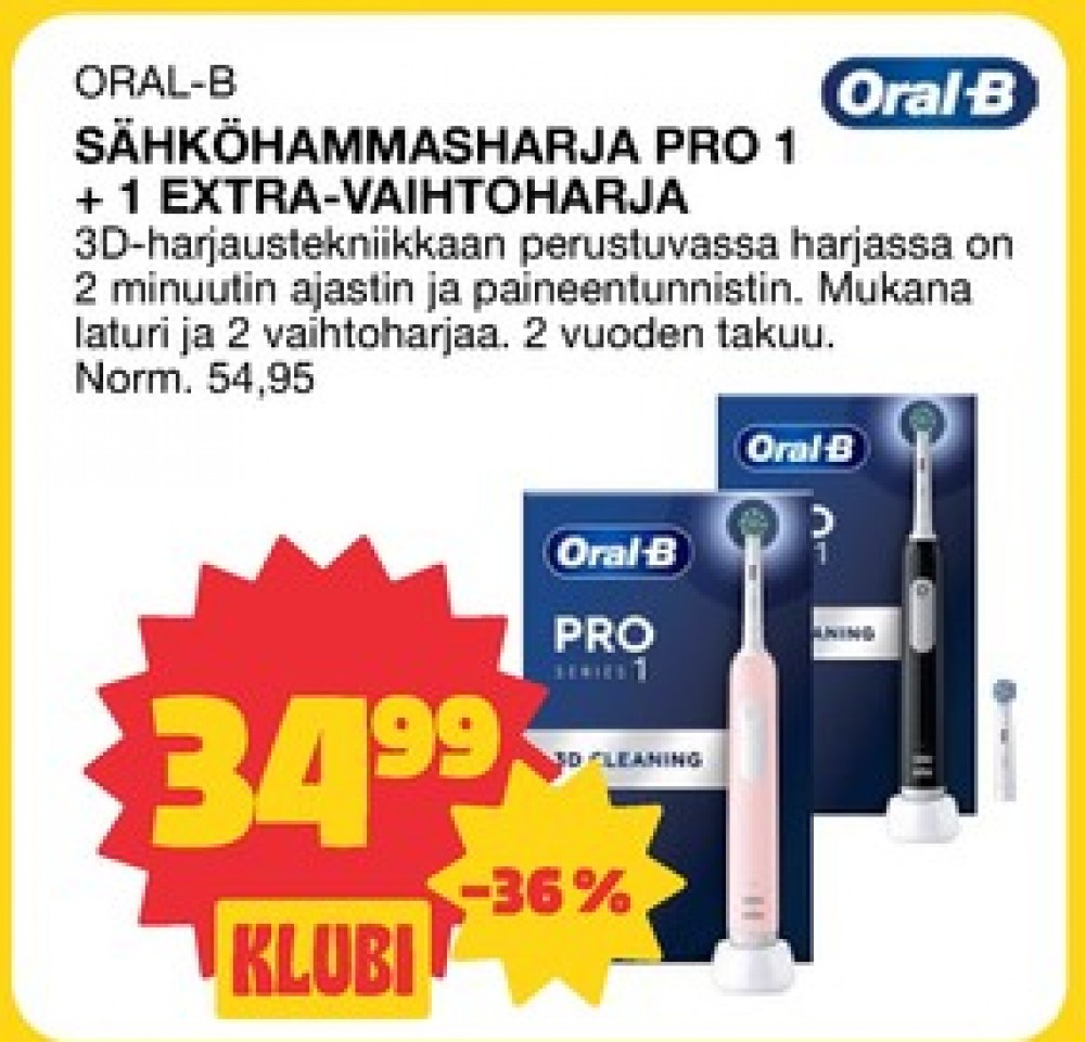 Tarjoukset ja hintavertailu haulla Braun Oral-B, , Sähköhammasharjat 0.000 kpl 1 kappale €34.99