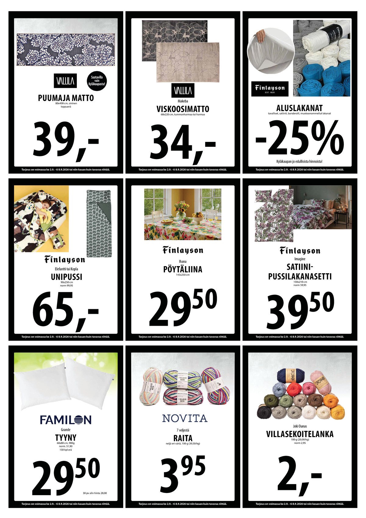 Katso ketjun Keskinen tarjouslehti viikolta 36 sivustolla Viikkotarjoukset.fi. Löydät monia hyviä tarjouksia erilaisista tuotteista. Lue tarjouslehti täältä! Sivu 12
