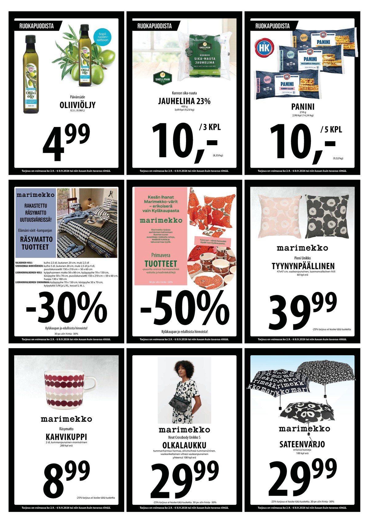 Katso ketjun Keskinen tarjouslehti viikolta 36 sivustolla Viikkotarjoukset.fi. Löydät monia hyviä tarjouksia erilaisista tuotteista. Lue tarjouslehti täältä! Sivu 10