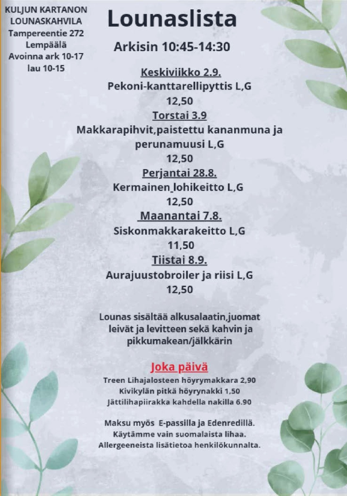 Katso ketjun Hintakaari tarjouslehti viikolta 36 sivustolla Viikkotarjoukset.fi. Löydät monia hyviä tarjouksia erilaisista tuotteista. Lue tarjouslehti täältä! Sivu 13