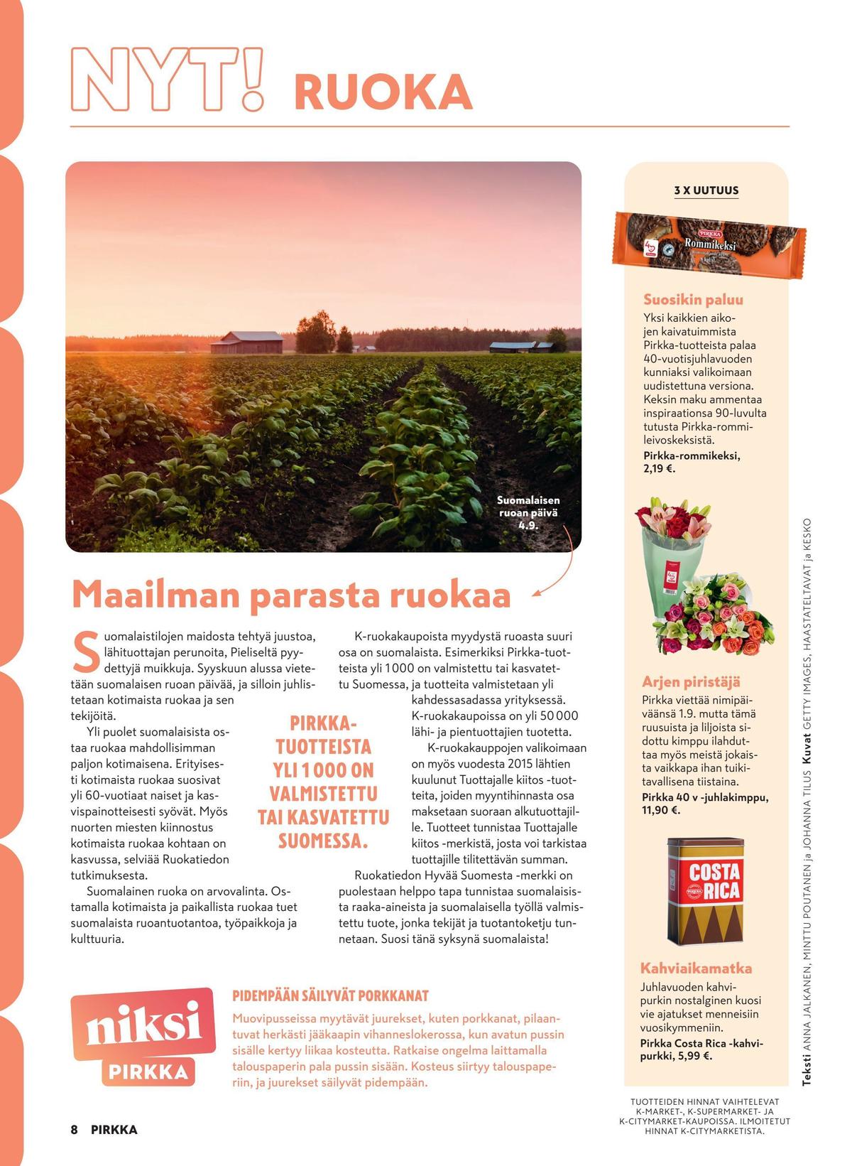 Katso ketjun K-Citymarket tarjouslehti viikolta 37 sivustolla Viikkotarjoukset.fi. Löydät monia hyviä tarjouksia erilaisista tuotteista. Lue tarjouslehti täältä! Sivu 1