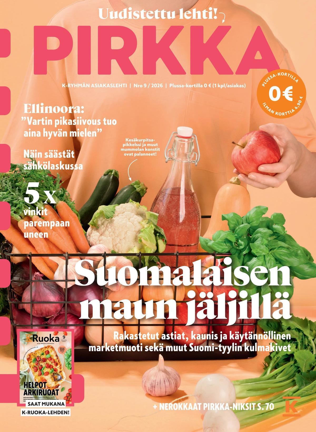 Katso ketjun Pirkka tarjouslehti viikolta 37 sivustolla Viikkotarjoukset.fi. Löydät monia hyviä tarjouksia erilaisista tuotteista. Lue tarjouslehti täältä! Sivu 1