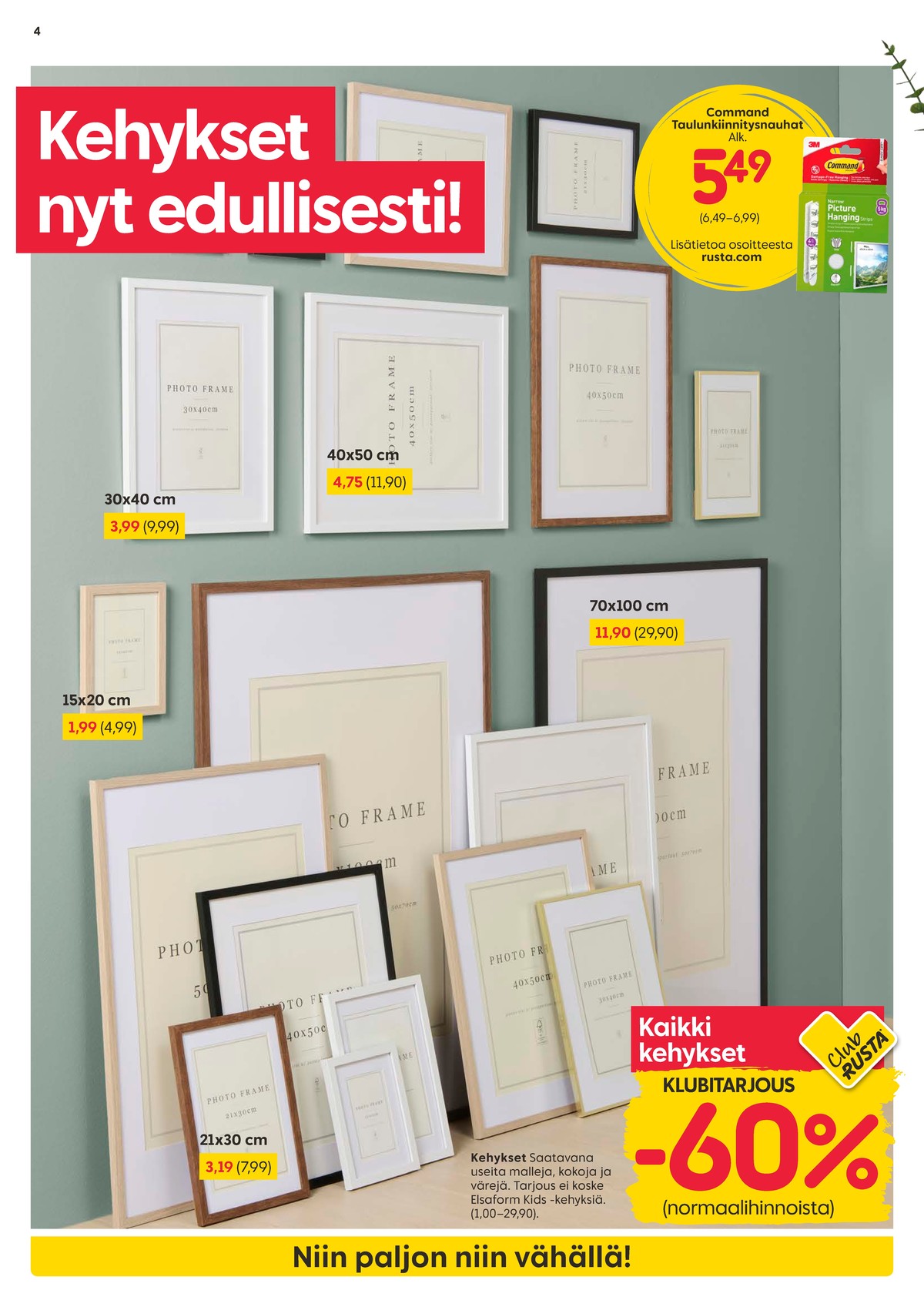 Katso ketjun Rusta tarjouslehti viikolta 37 sivustolla Viikkotarjoukset.fi. Löydät monia hyviä tarjouksia erilaisista tuotteista. Lue tarjouslehti täältä! Sivu 4