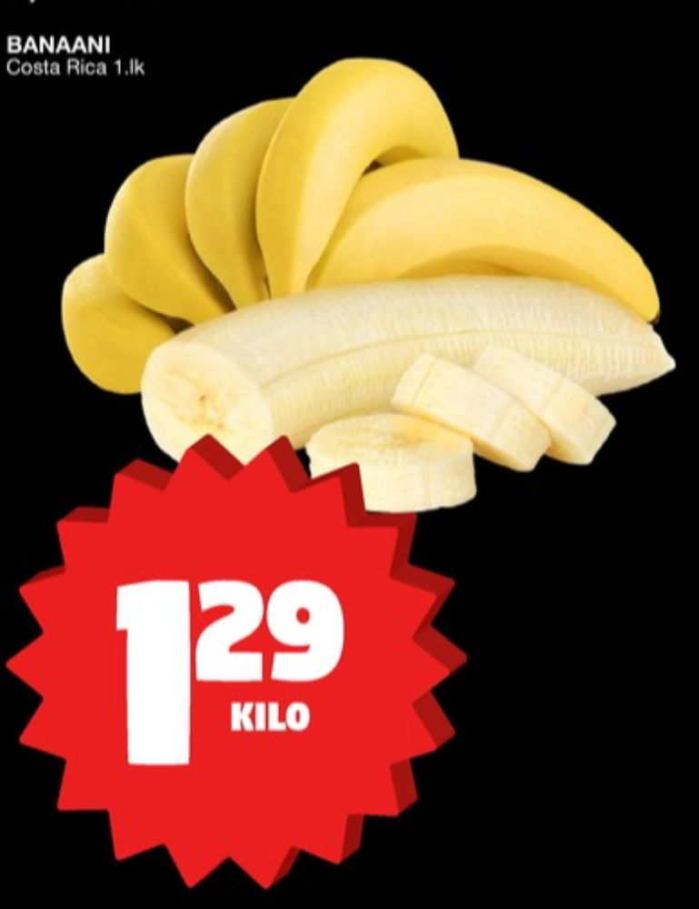 Tarjoukset ja hintavertailu haulla Chiquita, , Banaanit 1.000 kg 1 paketti(a) €1.29