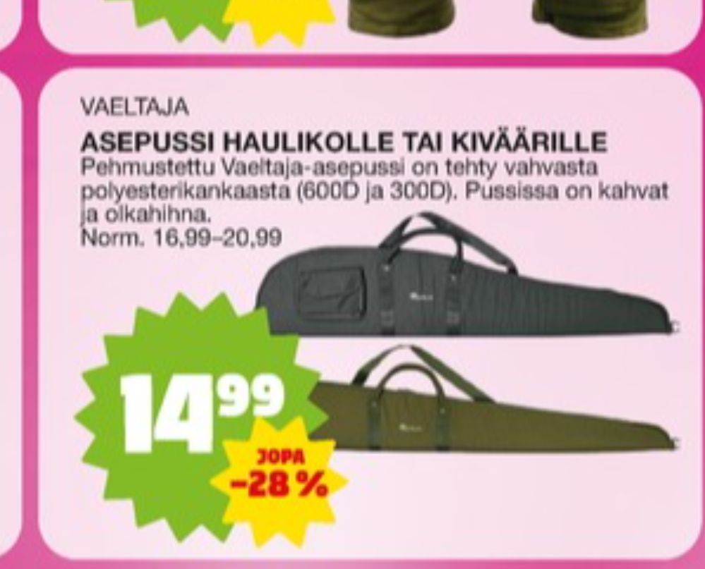 Tarjoukset ja hintavertailu haulla Vaeltaja, , Aselaukut 0.000 kpl 1 kappale €14.99