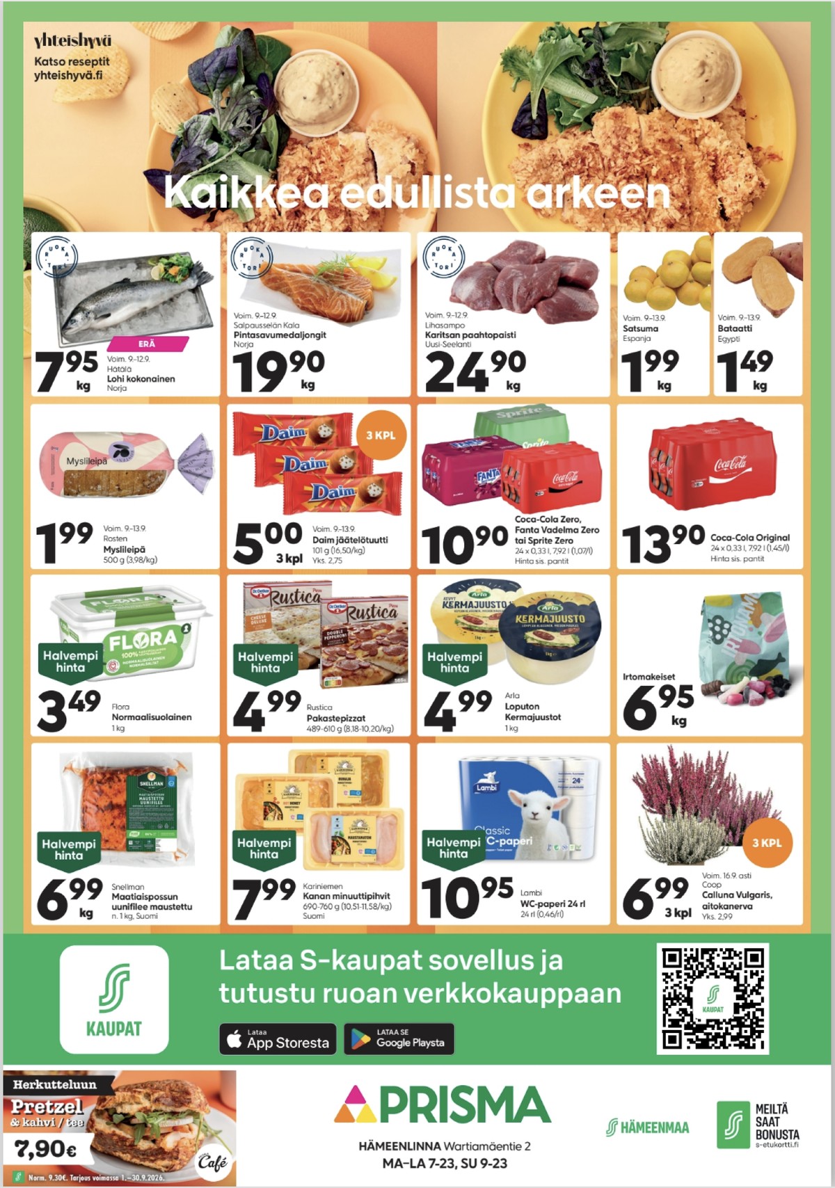 Katso ketjun Prisma region tarjouslehti viikolta 37 sivustolla Viikkotarjoukset.fi. Löydät monia hyviä tarjouksia erilaisista tuotteista. Lue tarjouslehti täältä! Sivu 1