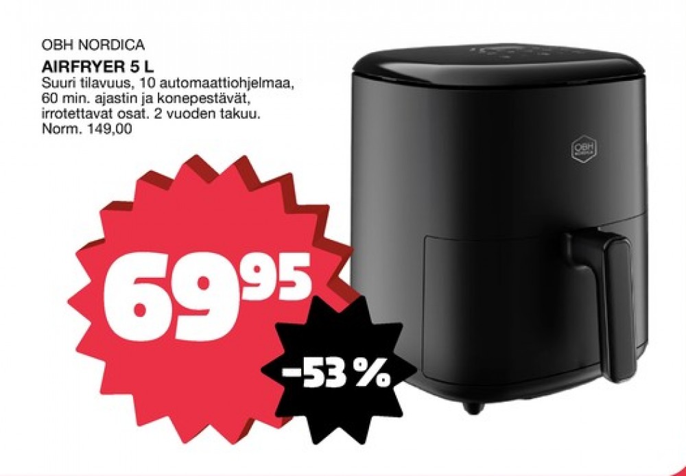 Tarjoukset ja hintavertailu haulla Wilfa, , Airfryer 0.000 kpl 1 kappale €69.95