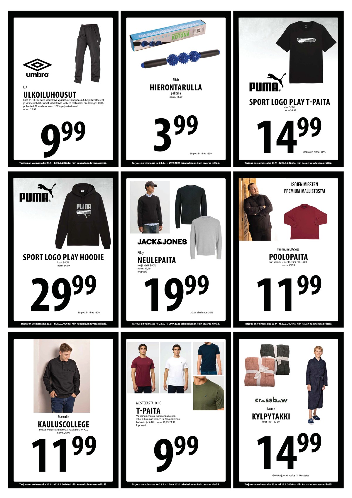 Katso ketjun Keskinen tarjouslehti viikolta 39 sivustolla Viikkotarjoukset.fi. Löydät monia hyviä tarjouksia erilaisista tuotteista. Lue tarjouslehti täältä! Sivu 19