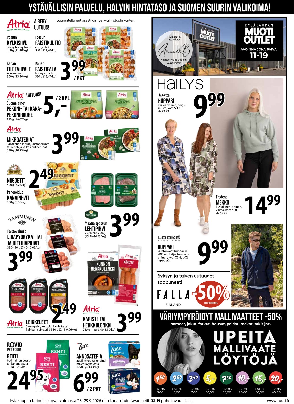 Katso ketjun Keskinen tarjouslehti viikolta 39 sivustolla Viikkotarjoukset.fi. Löydät monia hyviä tarjouksia erilaisista tuotteista. Lue tarjouslehti täältä! Sivu 8